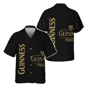 Guinness Retro Graphic Hawaiian Shirt