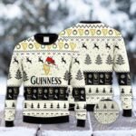 Guinness Reindeer Snowy Night Ugly Sweater