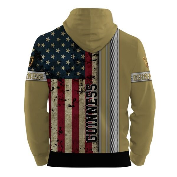 Guinness Stainless Steel American Flag Hoodie & Zip Hoodie