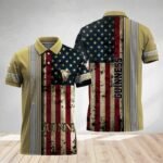 Guinness Stainless Steel American Flag Polo Shirt
