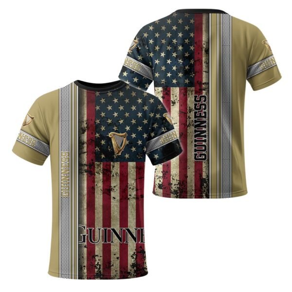 Guinness Stainless Steel American Flag T-Shirt