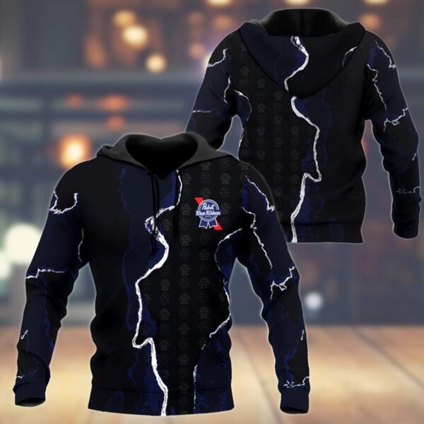 The Blue Color Mix Pabst Blue Ribbon Hoodie & Zip Hoodie