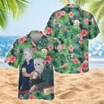 Halloween Villain Chilling With Yuengling Men's Plus Size Hawaiian Shirt
