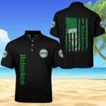 Heineken American Flag Men's Plus Size Polo Shirt