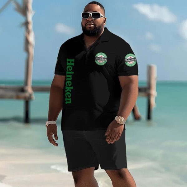 Heineken American Flag Men's Plus Size Polo Shirt