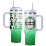 Heineken Cat In The Hat 40oz Tumbler With Handle