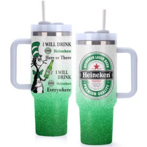Heineken Cat In The Hat 40oz Tumbler With Handle