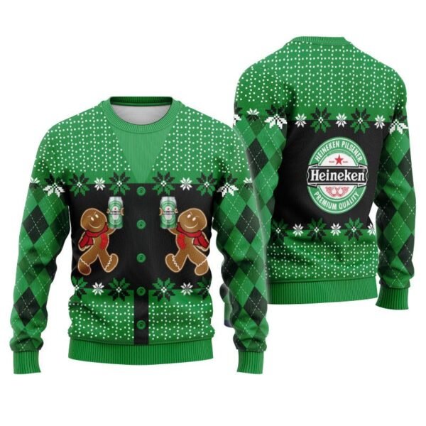Heineken Christmas Gingerbread Ugly Sweater