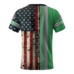 Heineken Stainless Steel American Flag T-Shirt