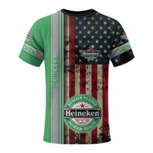 Heineken Stainless Steel American Flag T-Shirt - Flexiquor.com