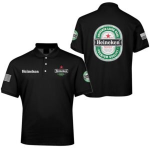 Heineken USA Flag Men's Plus Size Polo Shirt