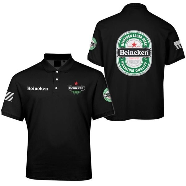 Heineken USA Flag Men's Plus Size Polo Shirt