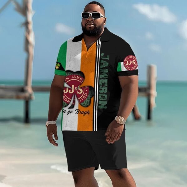 Jameson Irish St. Patrick's Day Men's Plus Size Polo Shirt