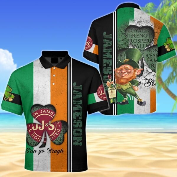 Jameson Irish St. Patrick's Day Men's Plus Size Polo Shirt