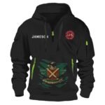 Jameson Scratches Marks Quarter Zip Hooded Sweatshirt
