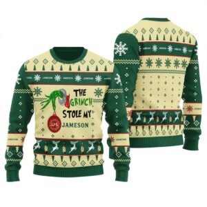 Jameson The Grinch Stole Ugly Sweater