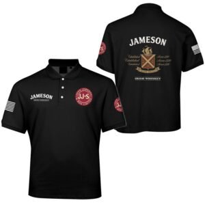 Jameson USA Flag Men's Plus Size Polo Shirt