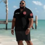 Jameson USA Flag Men's Plus Size Polo Shirt