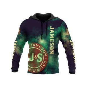 Jameson Whiskey Colorful Smoke Hoodie & Zip Hoodie