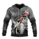 Personalized Johnnie Walker Deer Skull With Mushrooms Hoodie & Zip Hoodie