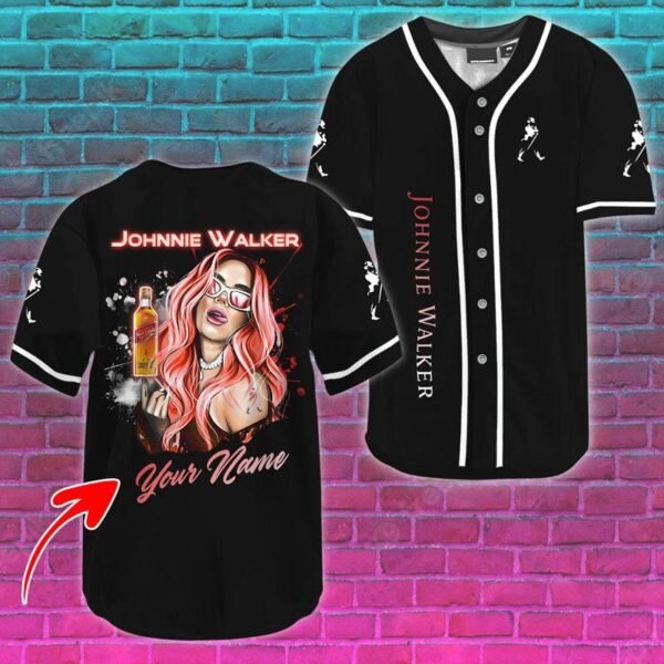 Personalized The Girl Like Johnnie Walker Baseball Jersey