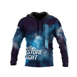 Keystone Light Colorful Smoke Hoodie & Zip Hoodie