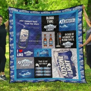 Keystone Light Blood Type Flannel Blanket