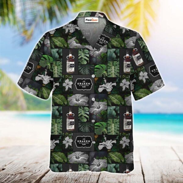 Kraken Rum Flower Hawaiian Shirt