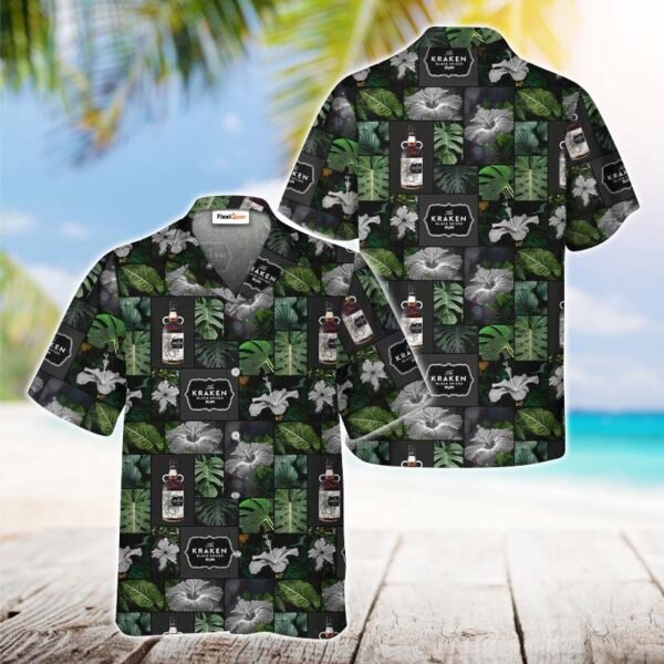 Kraken Rum Flower Hawaiian Shirt