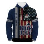 Labatt Blue Stainless Steel American Flag Hoodie & Zip Hoodie