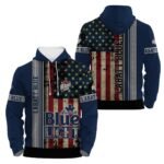Labatt Blue Stainless Steel American Flag Hoodie & Zip Hoodie