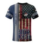 Labatt Blue Stainless Steel American Flag T-Shirt