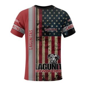 Lagunitas Stainless Steel American Flag T-Shirt - Flexiquor.com