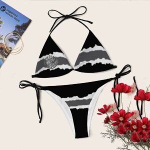 Torn Paper White Claw Triangle Bikini