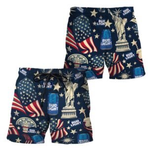 Bud Light Liberties Vintage Flag Swim Trunks