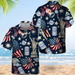 Busch Light Liberties Vintage Flag Hawaiian Shirt