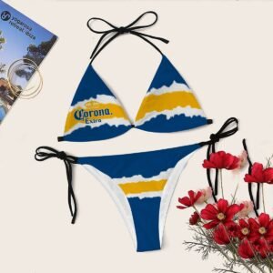 Torn Paper Corona Extra Triangle Bikini