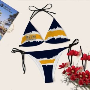 Torn Paper Great Lakes Triangle Bikini