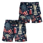 Budweiser Liberties Vintage Flag Swim Trunks