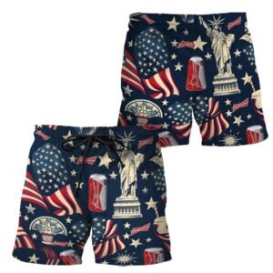 Budweiser Liberties Vintage Flag Swim Trunks