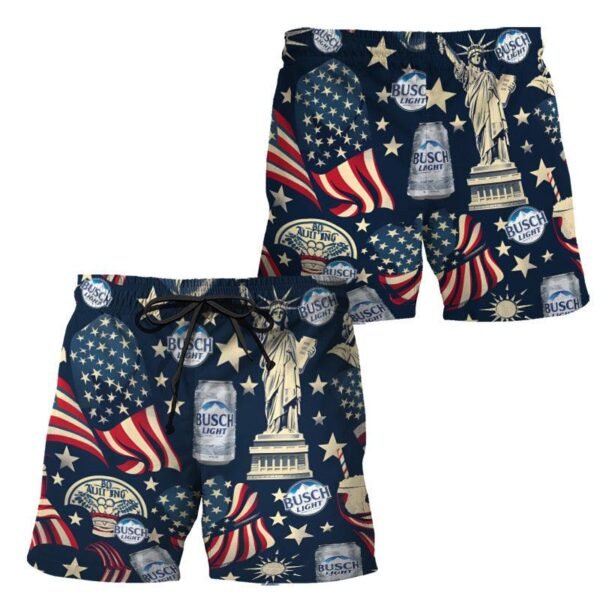 Busch Light Liberties Vintage Flag Swim Trunks
