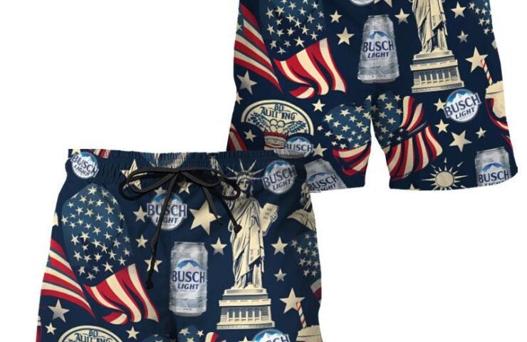 Beach Ready with Busch Light Swim Trunks - Flexiquor.com