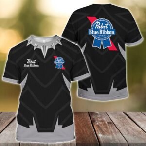 Pabst Blue Ribbon Black Panther Armor T-Shirt