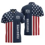 Marlboro America Flag Polo Shirt