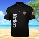 Marlboro American Flag Men's Plus Size Polo Shirt