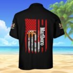 Marlboro American Flag Men's Plus Size Polo Shirt