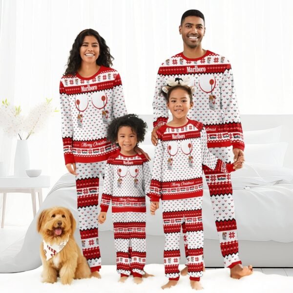 Marlboro Merry Chistmas Family Pajamas Set
