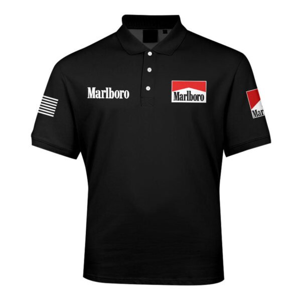 Marlboro USA Flag Men's Plus Size Polo Shirt