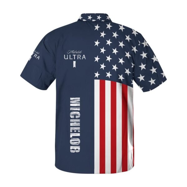 Michelob Ultra America Flag Button Shirt