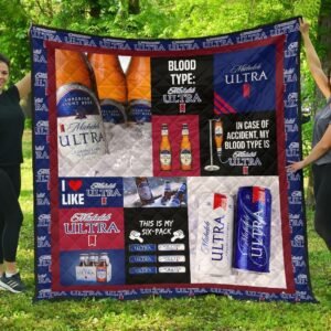 Michelob Ultra Blood Type Flannel Blanket